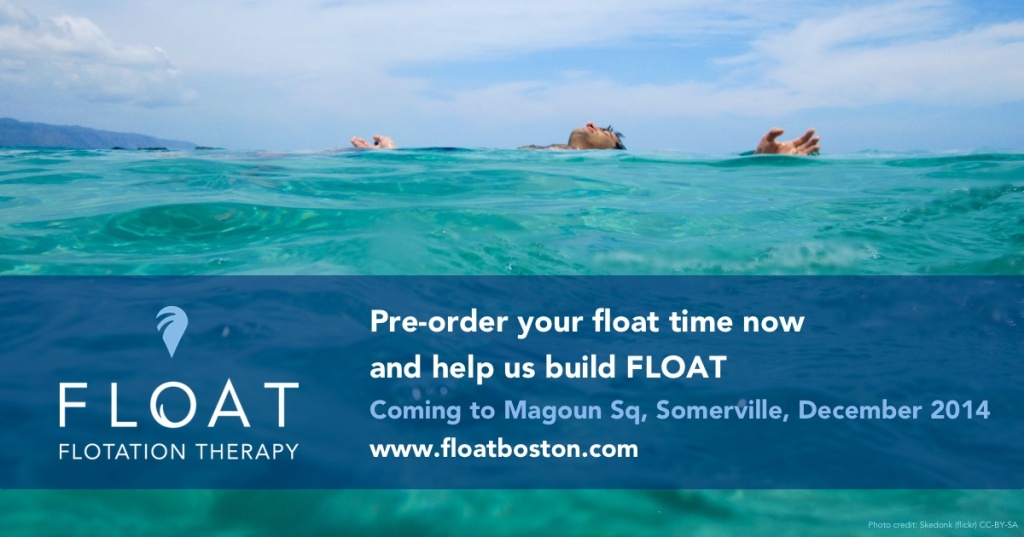 Pre-order your float time now and help us build FLOAT.  Coming to Magoun Sq, Somerville, Dec 2014.