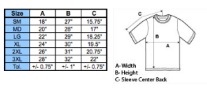 Adult size chart