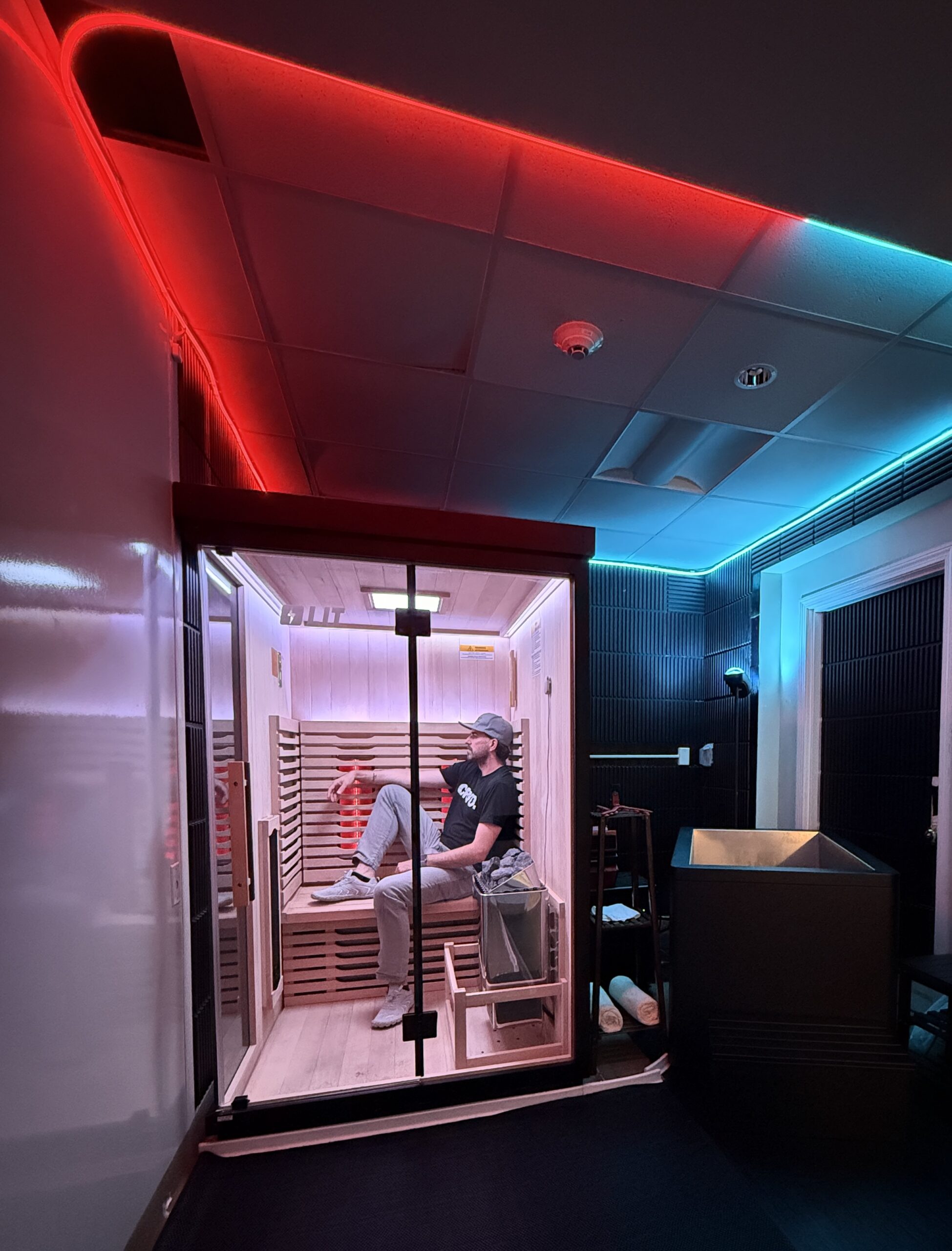 Infrared sauna and cold plunge at Float Boston